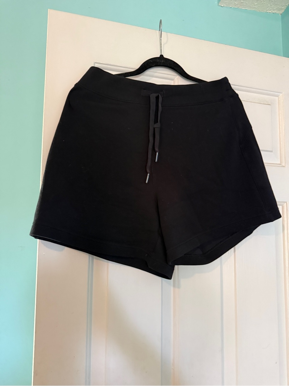 SPANX Black Athletic Knit Drawstring Shorts Large